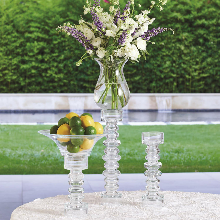 Glass Ribbed Candleholder/Vase freeshipping - Forom