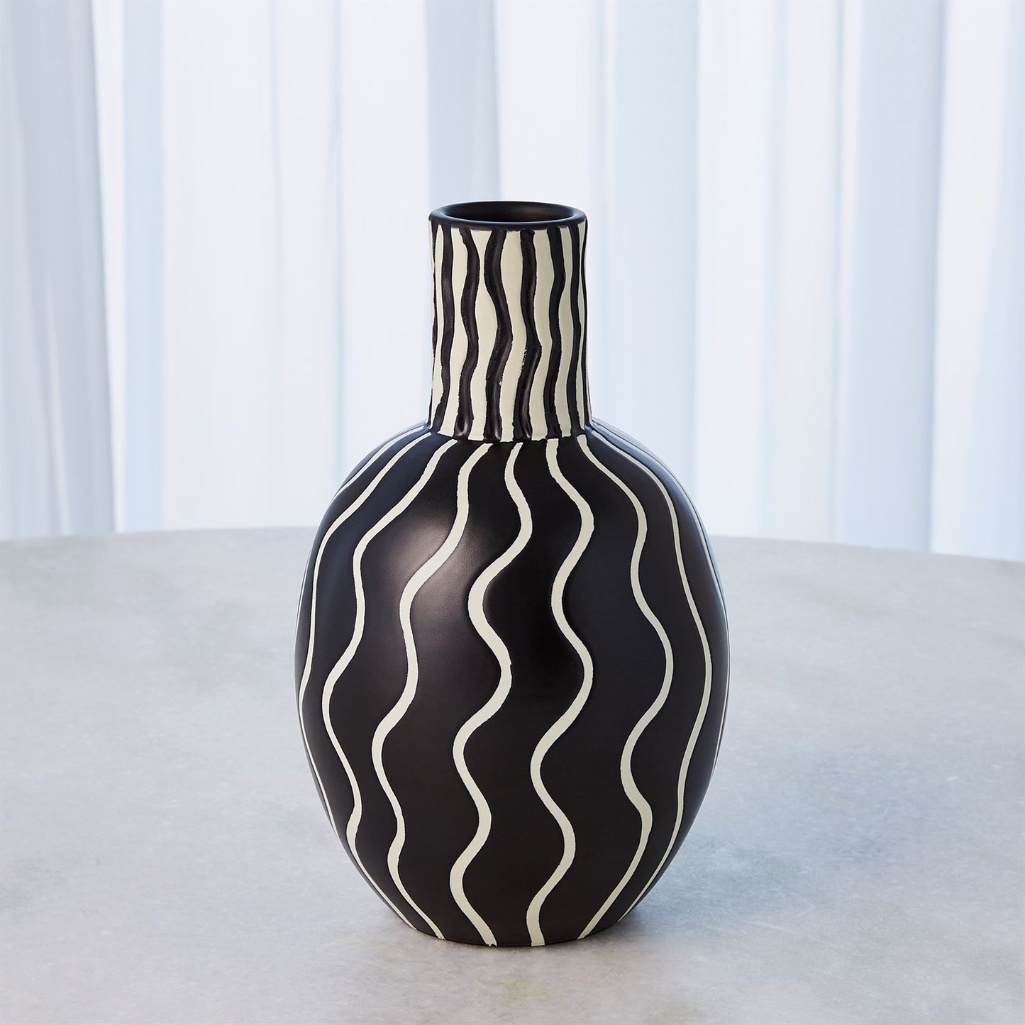 Graphic Gourd Vase-Black/White freeshipping - Forom