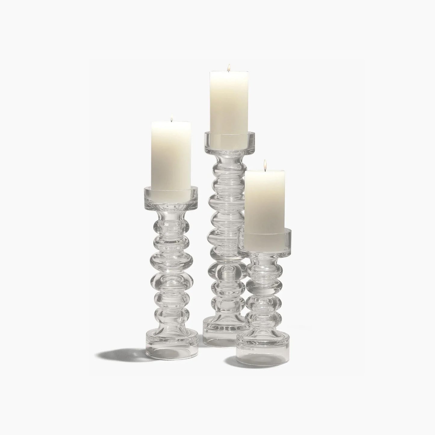 Glass Ribbed Candleholder/Vase