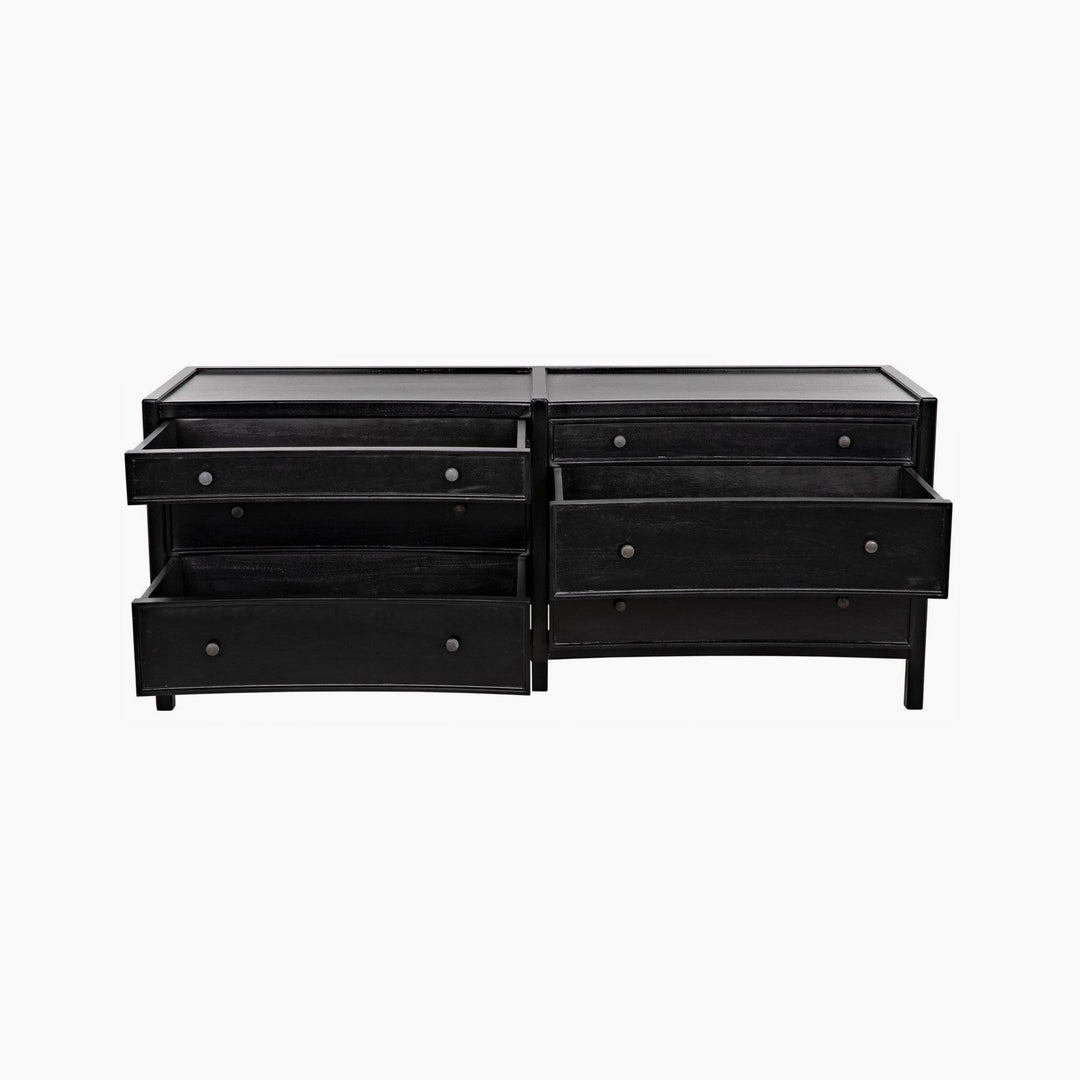 Hampton 6 Drawer Dresser, Hand Rubbed Black Hampton 6 Drawer Dresser, Hand Rubbed Black