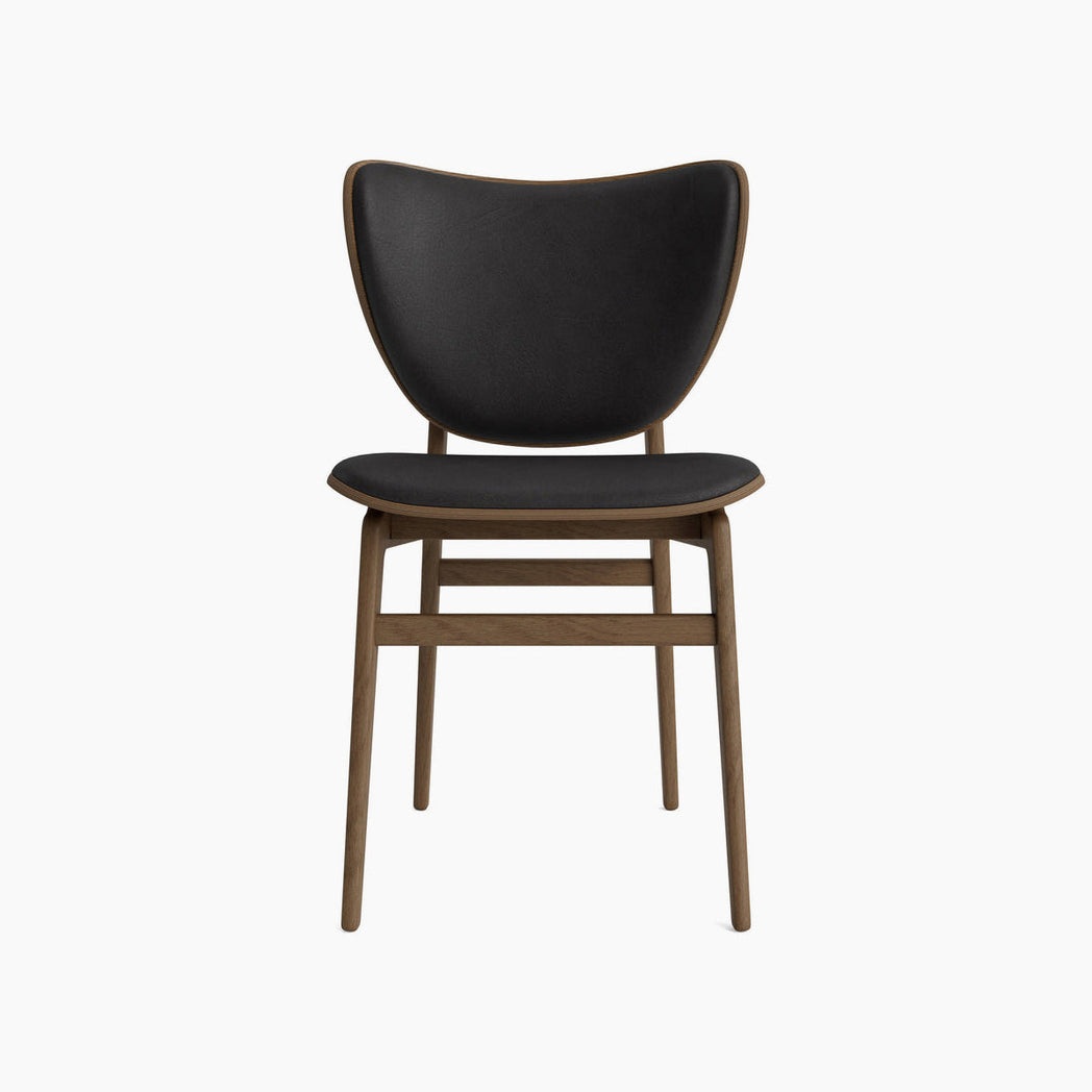 Elephant Chair - Leather Front Upholstery - Light Smoked Oak