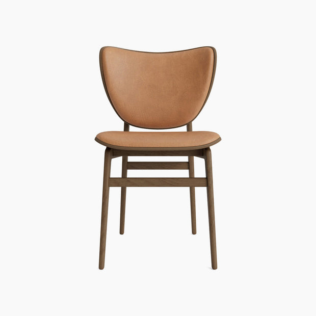 Elephant Chair - Leather Front Upholstery - Light Smoked Oak