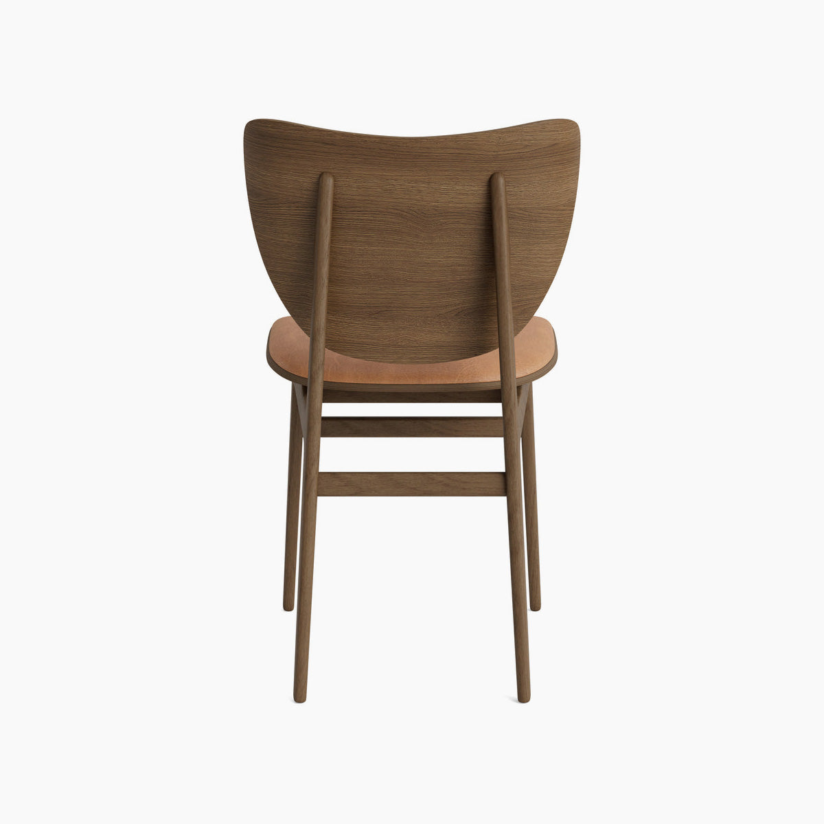 Elephant Chair - Leather Front Upholstery - Light Smoked Oak