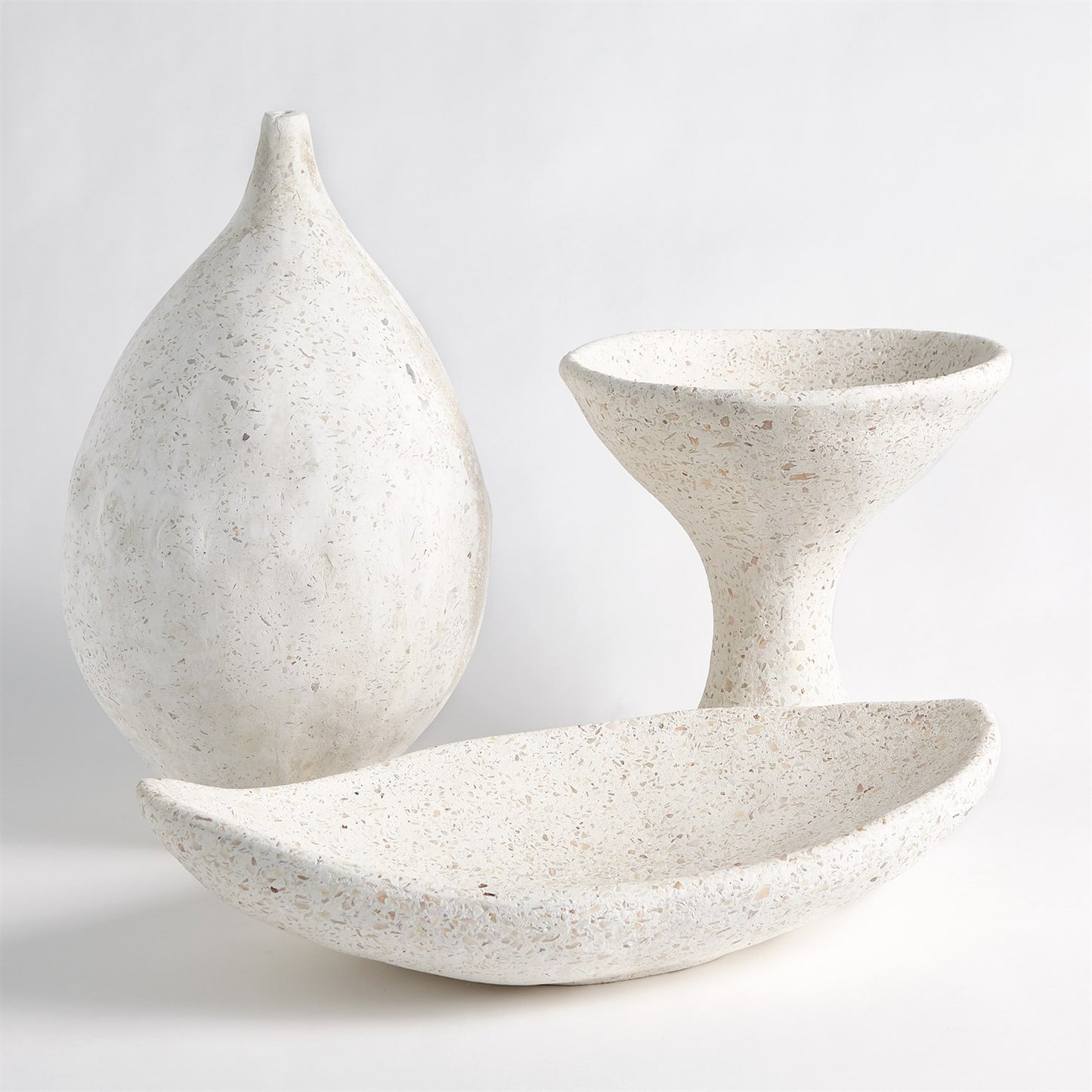 MODERNIST LOW BOWL-TERRAZZO freeshipping - Forom