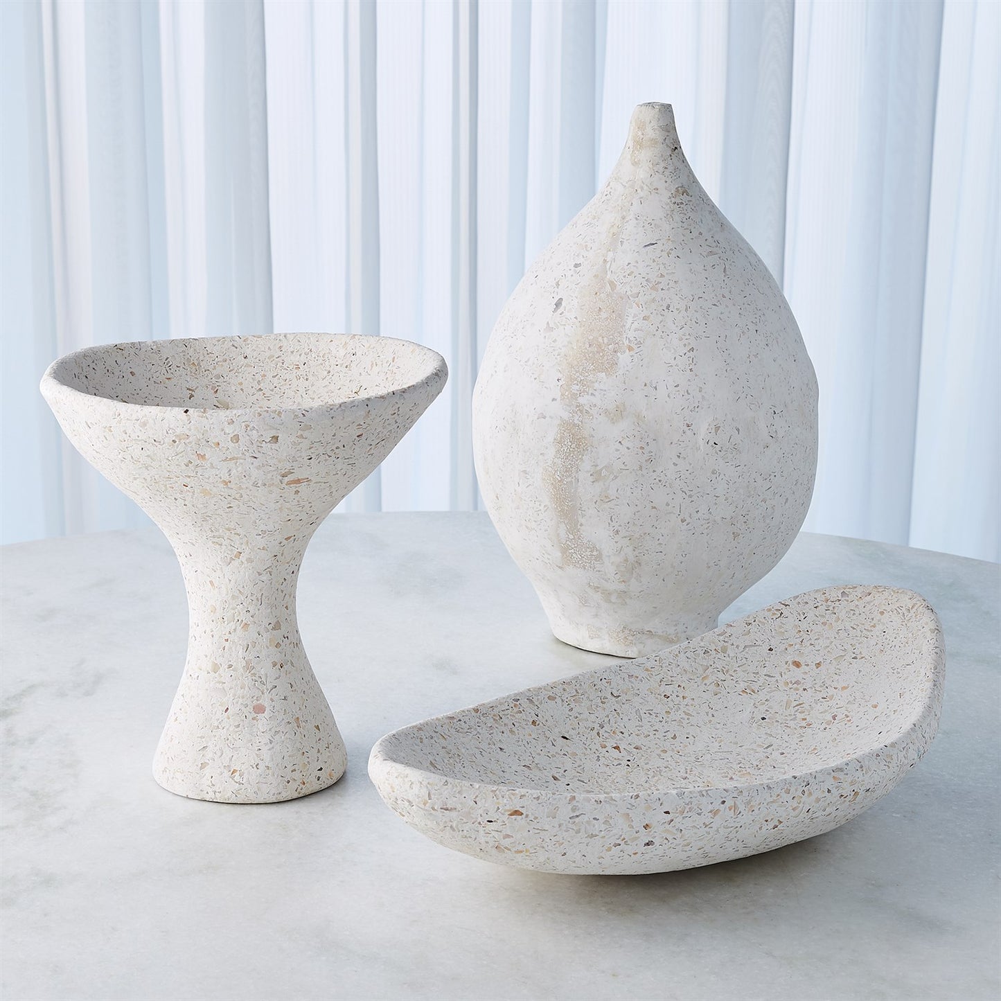 MODERNIST LOW BOWL-TERRAZZO freeshipping - Forom