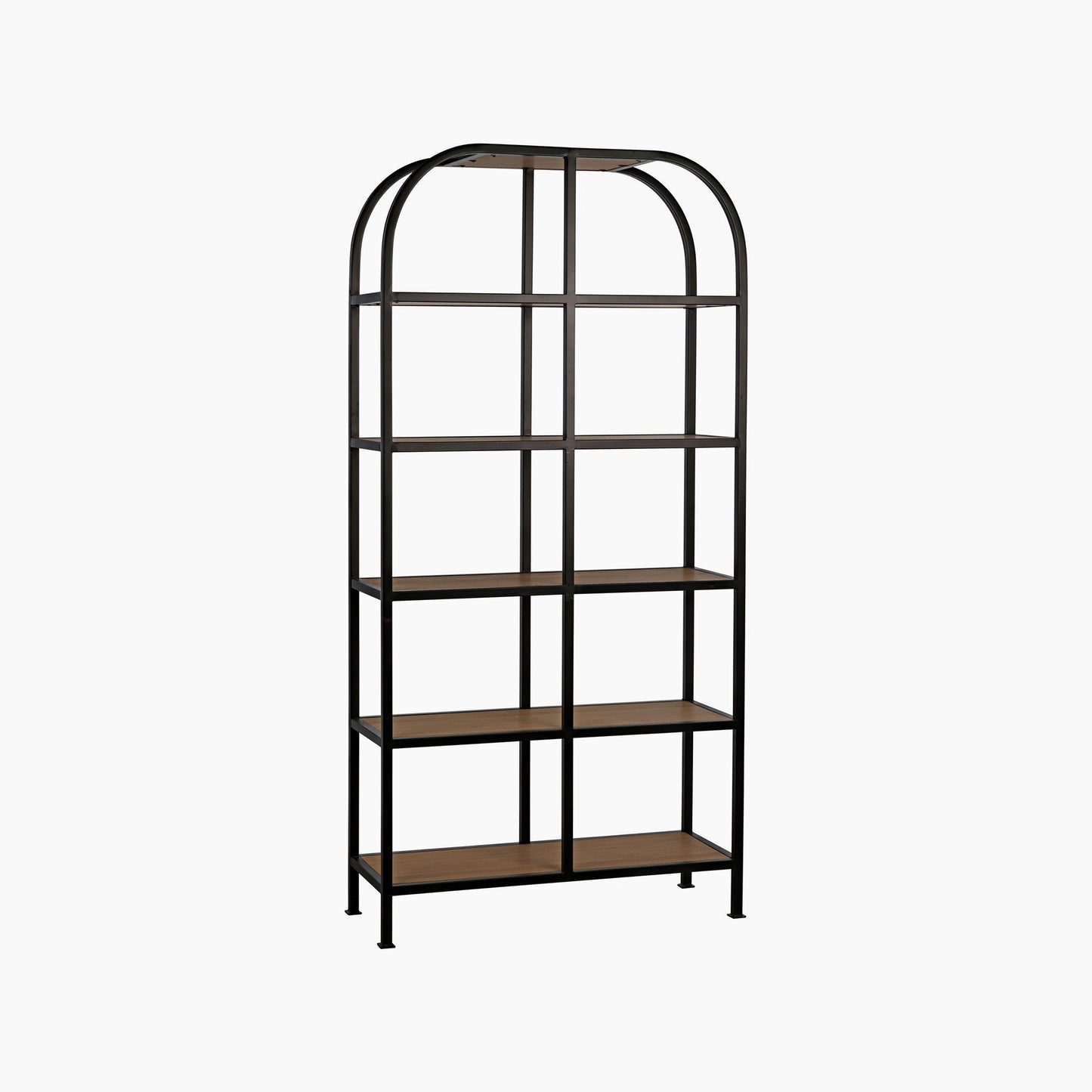 Millie Bookcase, Gold Teak and Steel