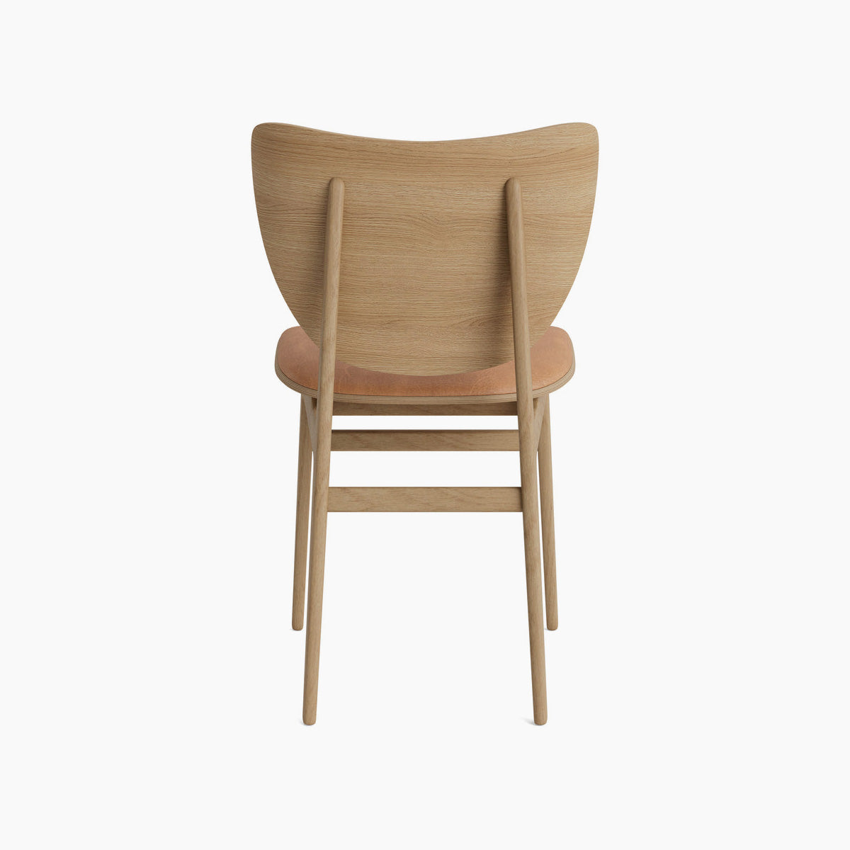 Elephant Chair - Leather Front Upholstery - Natural Oak