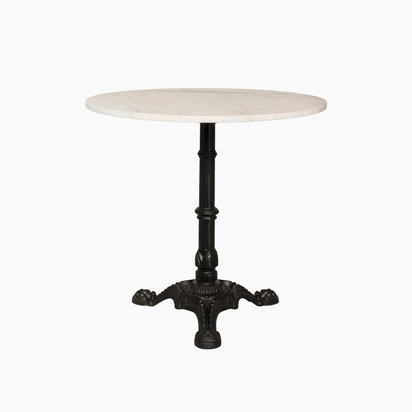 Norah Side Table, Black Metal with White Stone