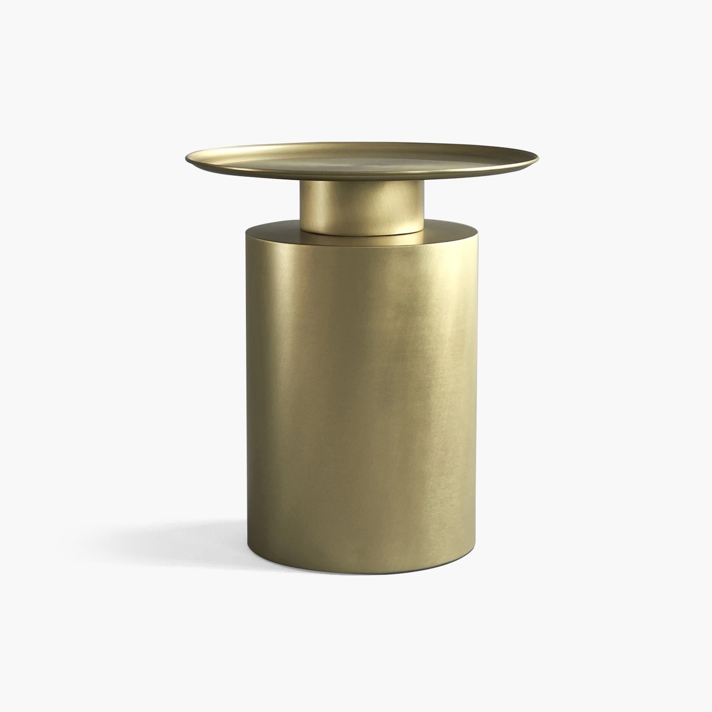 Pillar Side Table - Tall - Brass Antique