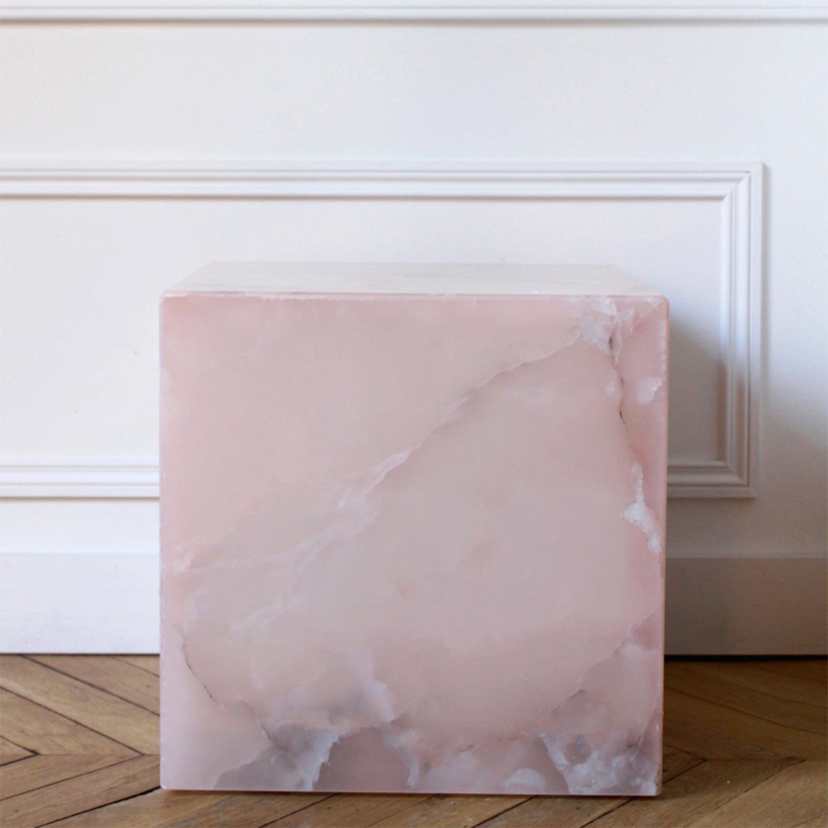 Pink Onyx Cube Table