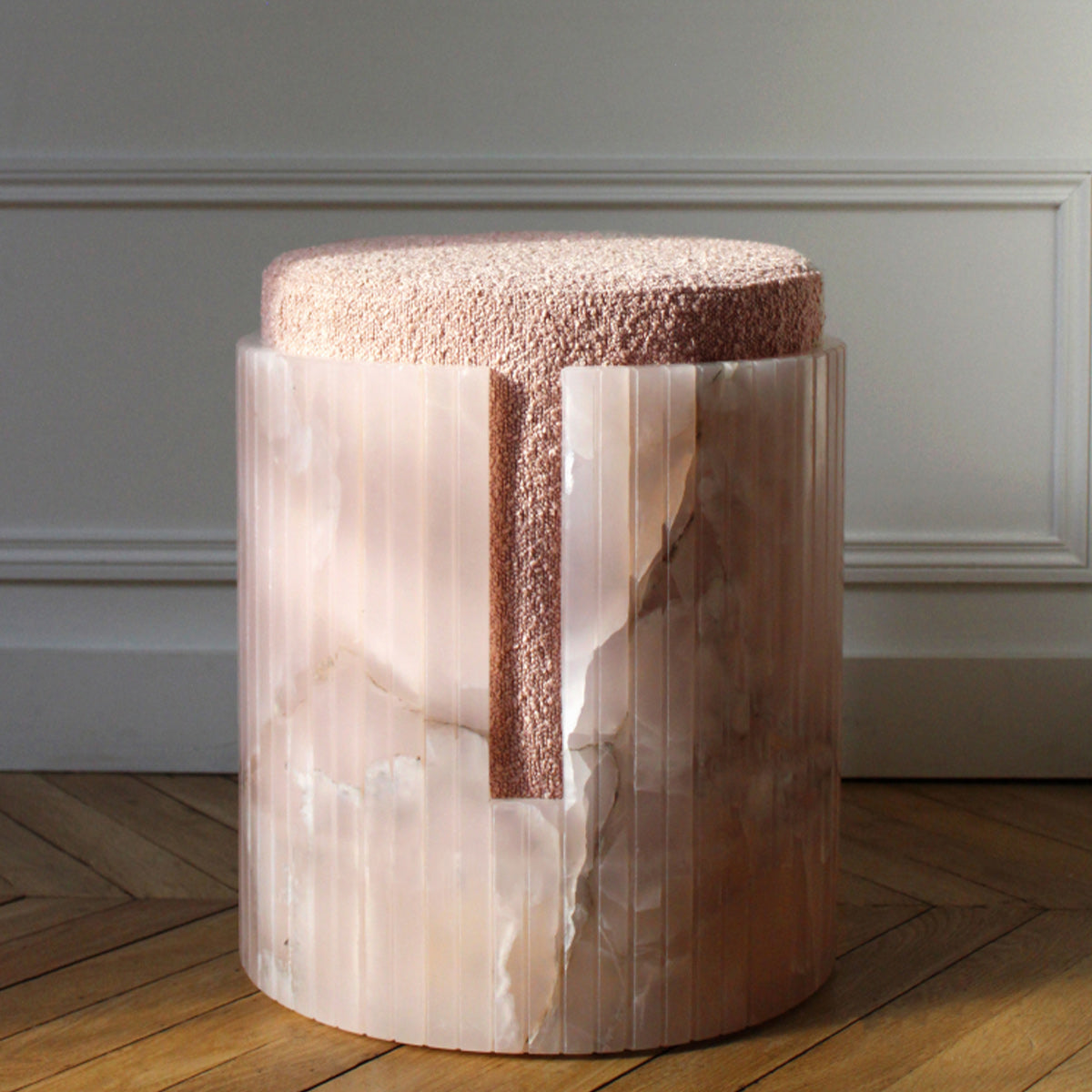 X&Y White Grape Stool - Pink main image 1