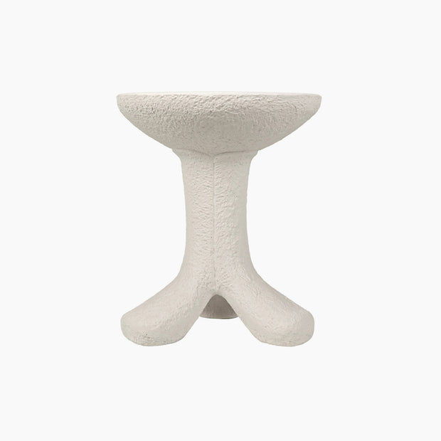 Presley Side Table, White Fiber Cement