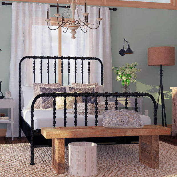 Amelia Bed, Hand Rubbed Black