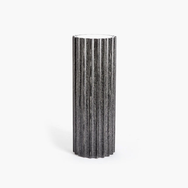 Reflective Column Pedestal-black Cerused Oak