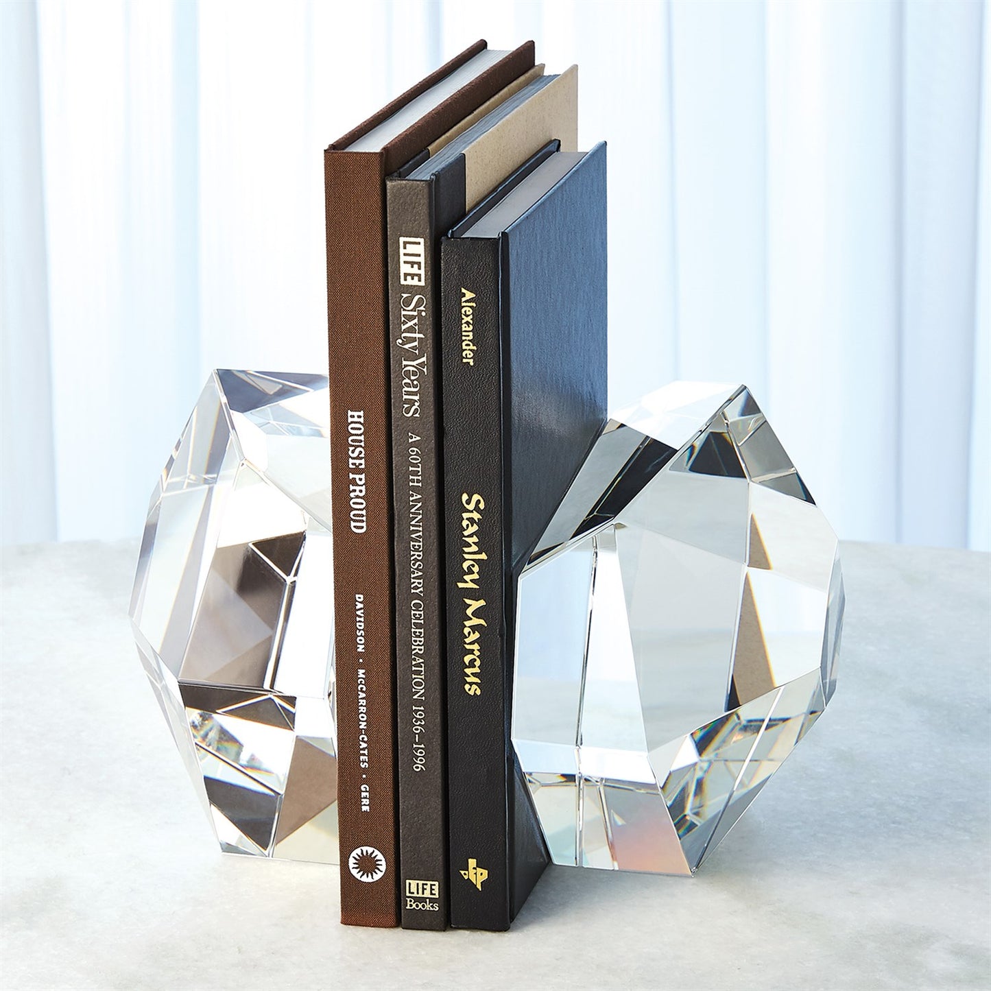 S/2 CRYSTAL BOOKENDS freeshipping - Forom