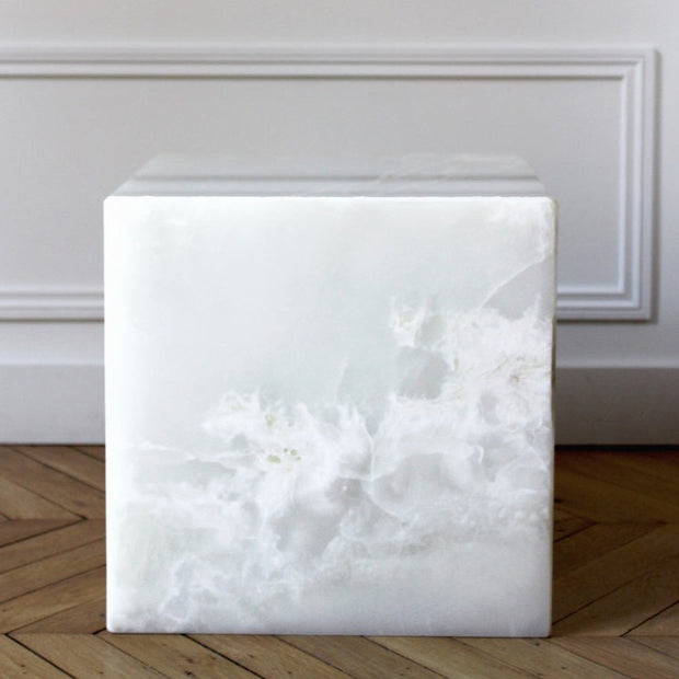 White Onyx Cubo Table