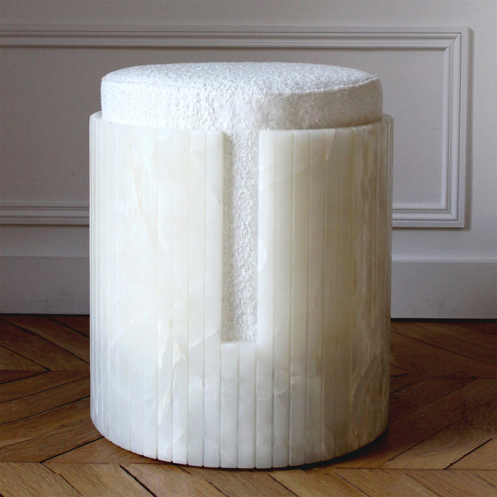 White Onyx Dolce Stool