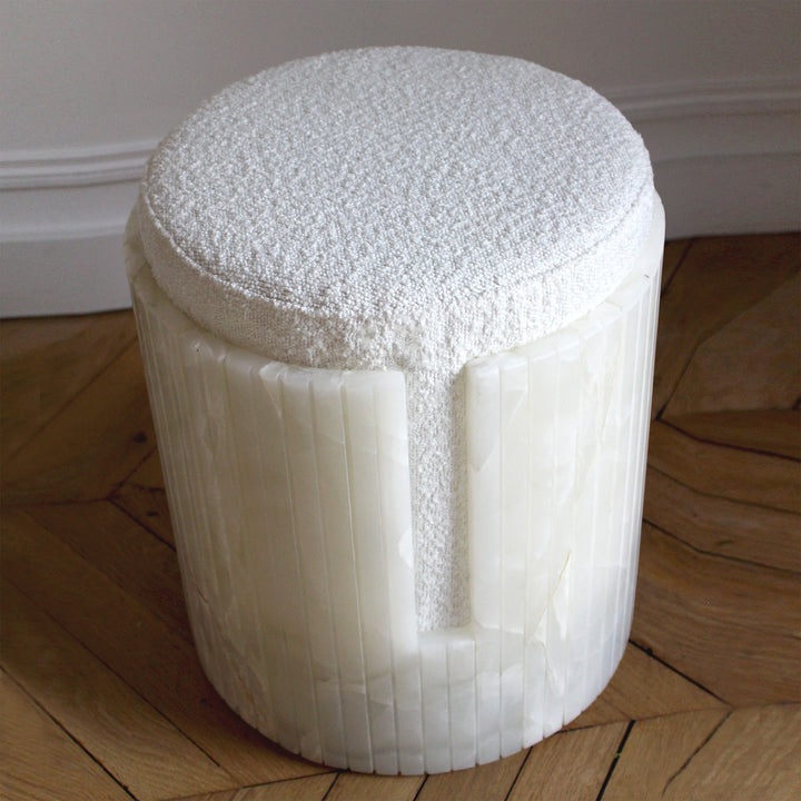 White Onyx Dolce Stool
