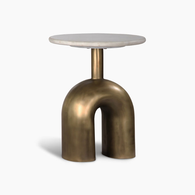 U Shaped Brass Side Table