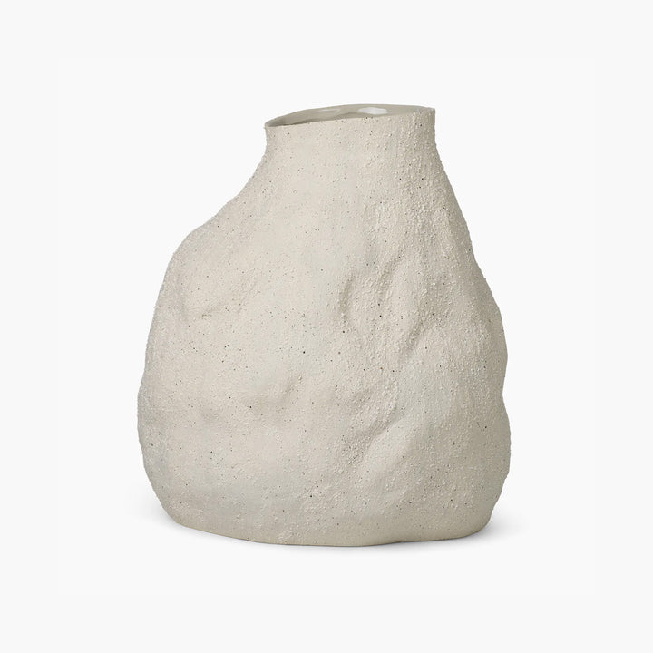 Vulca Vase - Large - Off-white Stone