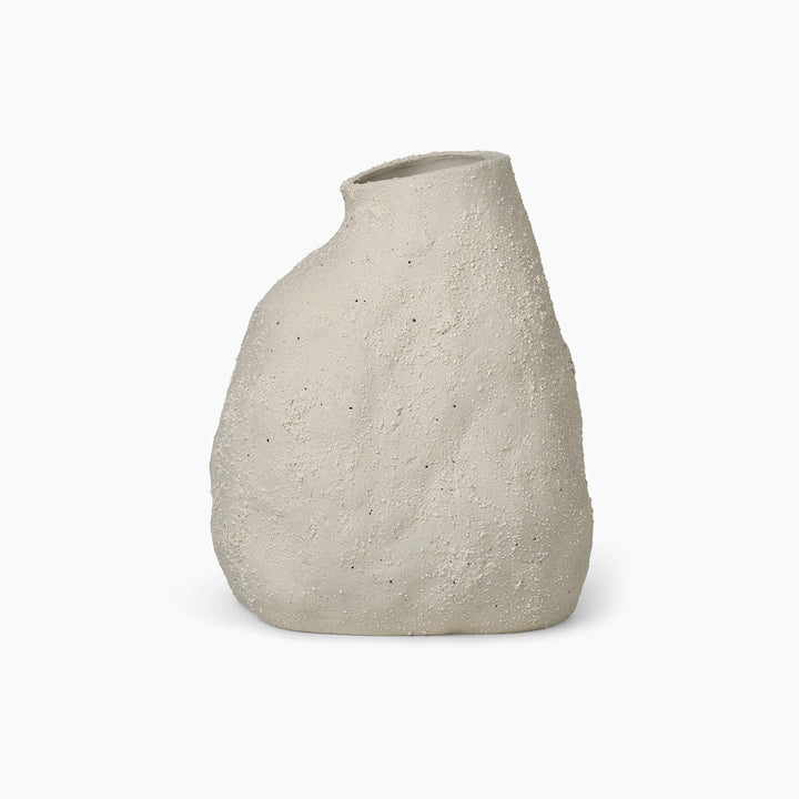 Vulca Vase - Medium - Off-white Stone
