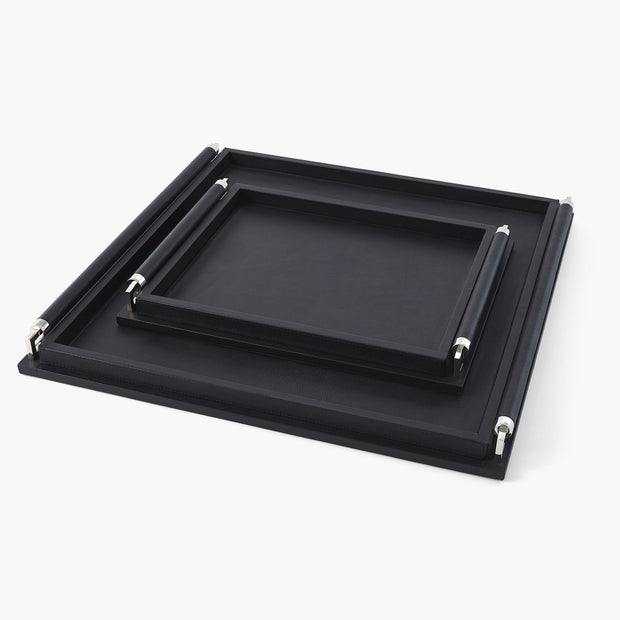 WRAPPED HANDLE TRAY LEATHER freeshipping - Forom