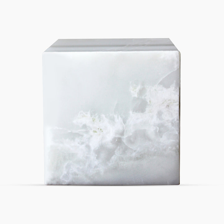 White Onyx Cubo Table