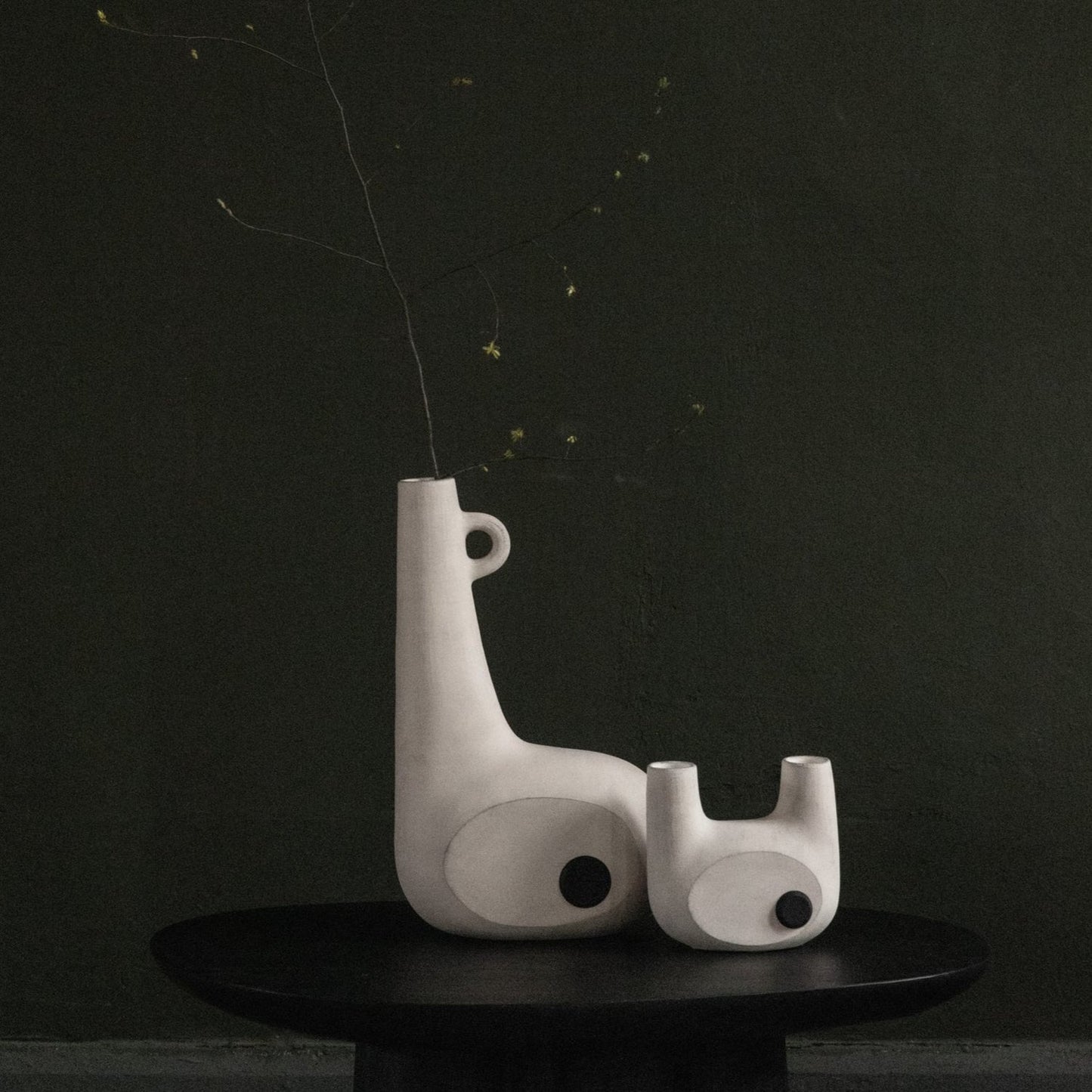 Tall Sculpted Vase Natural