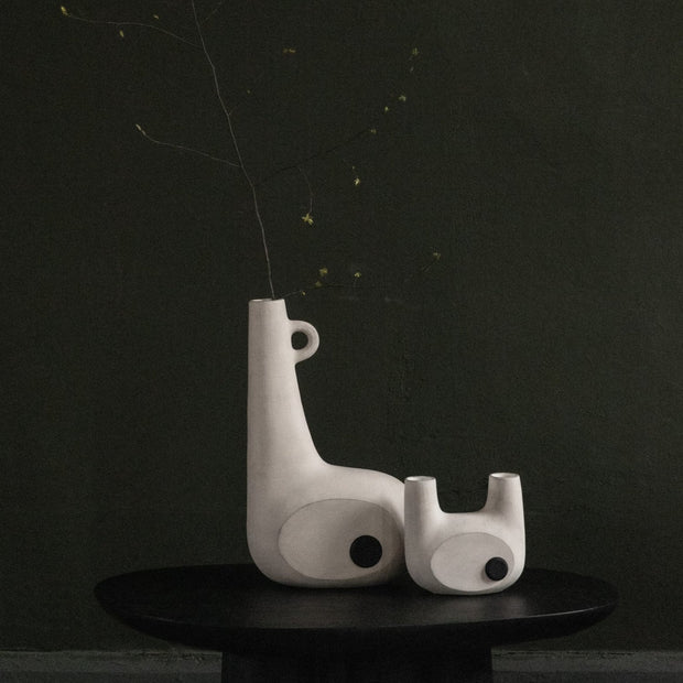 Tall Sculpted Vase Natural