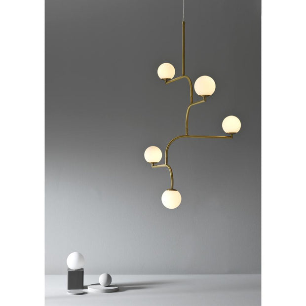Ceiling lamp Mobil 100, brushed brass freeshipping - Forom
