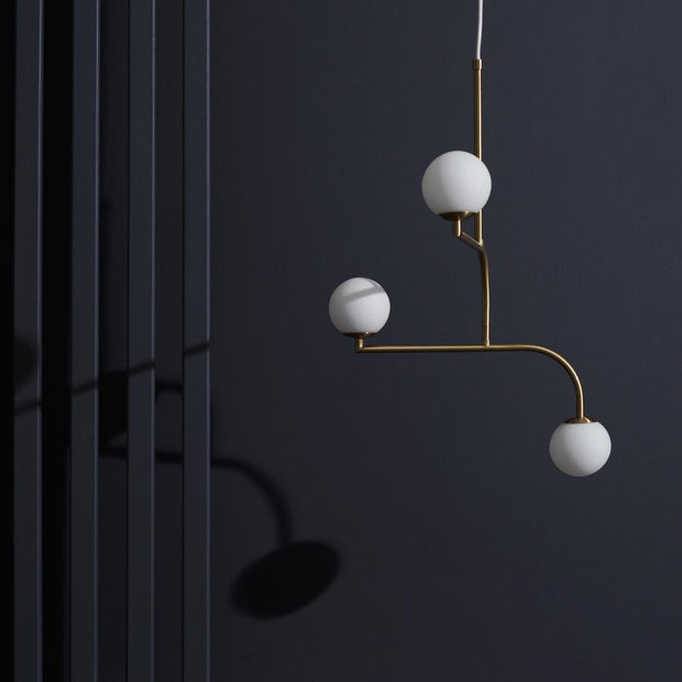 Ceiling lamp Mobil 70, brushed brass freeshipping - Forom
