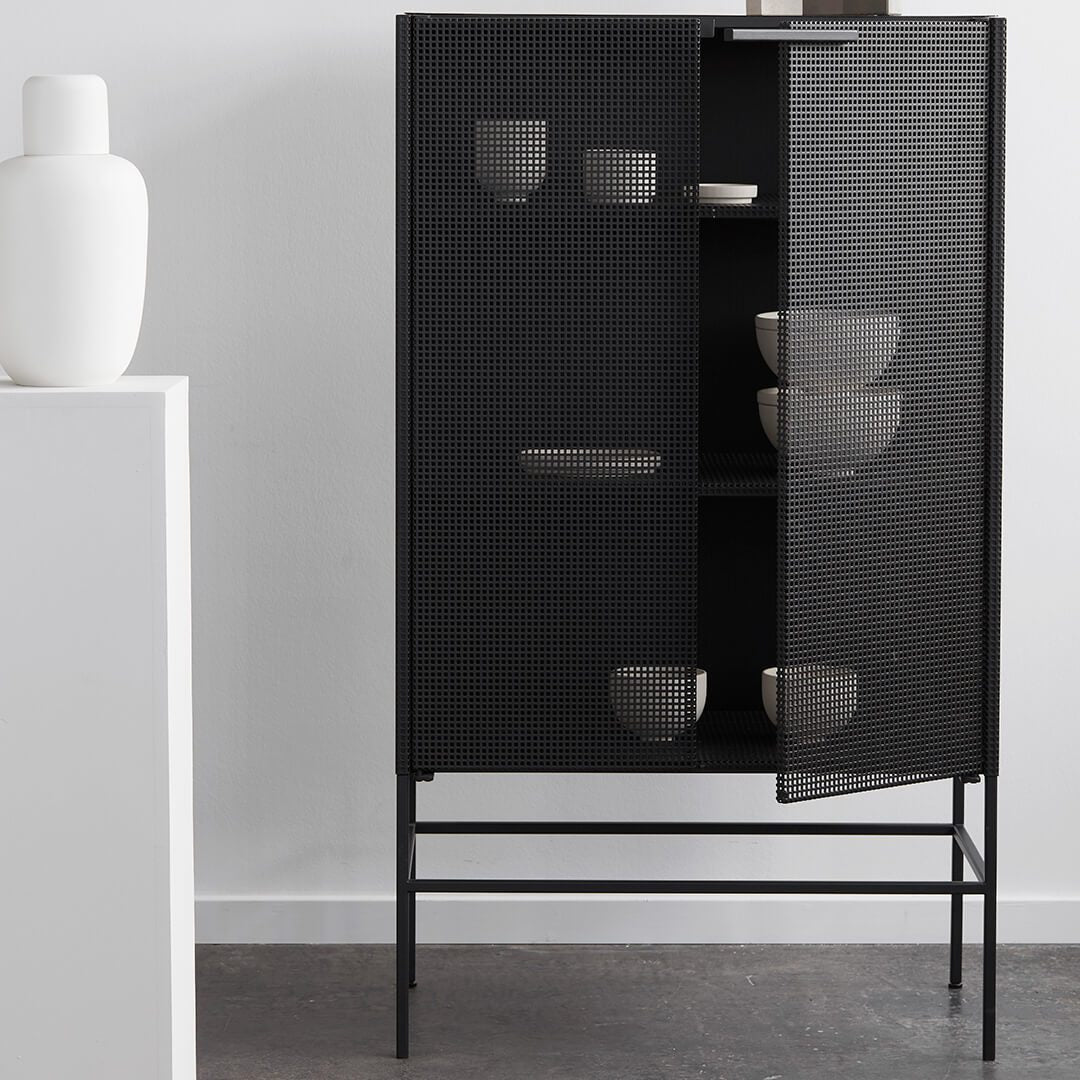 Kristina Dam Studio Grid Cabinet, Black freeshipping - Forom