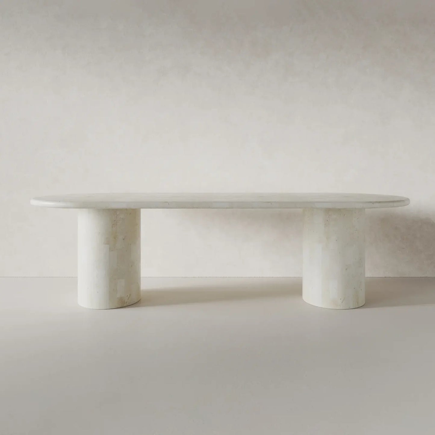 Concrete oval dining store table