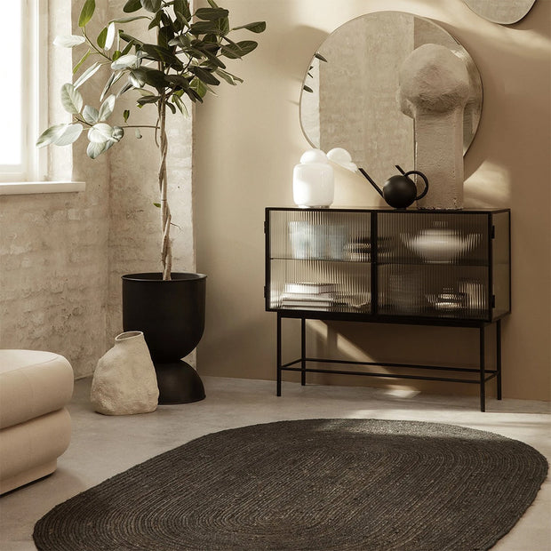 Eternal Oval Jute Rug - Black