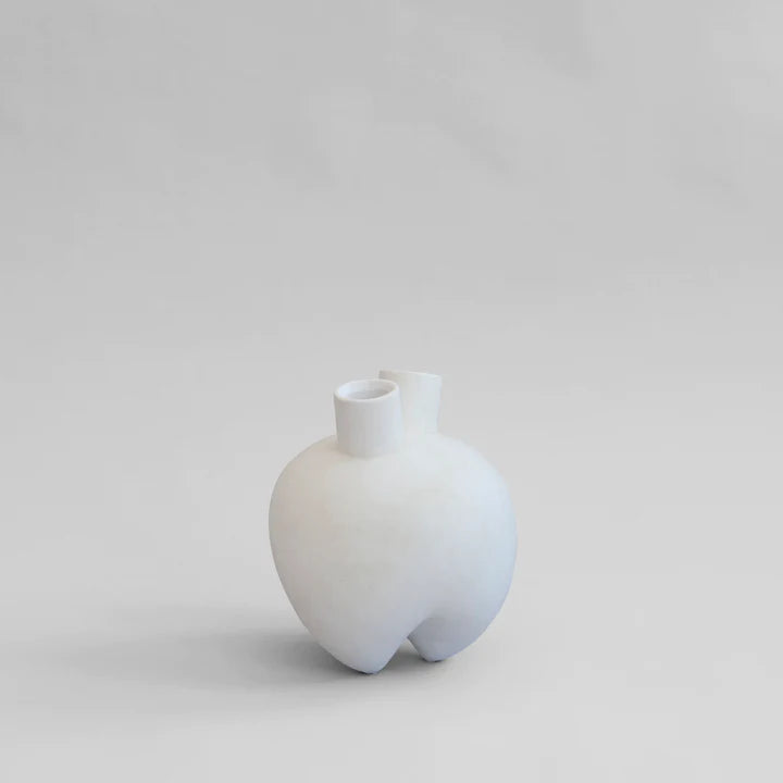 Sumo Vase, Horns - Bone White