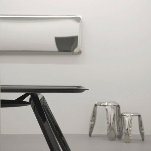 Stainless Steel Tafla Q2 Sculptural Wall Mirror